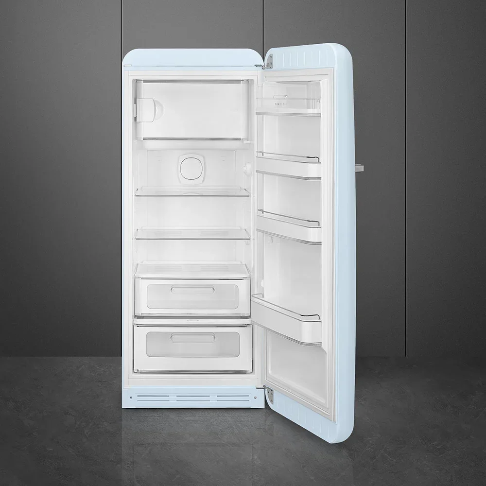 SMEG FAB28RPB6 Отдельностоящий однодверный холодильник, стиль 50-х годов, 60 см, пастельный голубой,
